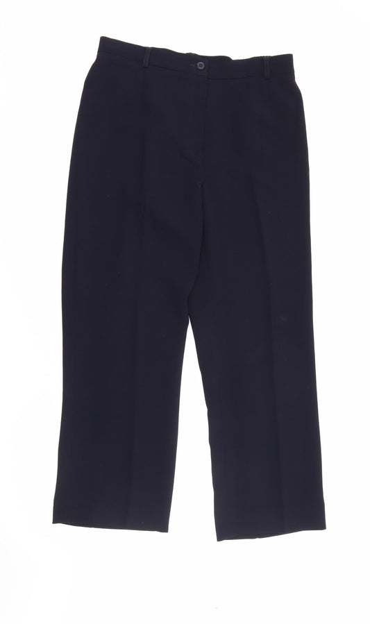 Womens UK Size 12 Punt Roma Regular Fit  Blue Trousers