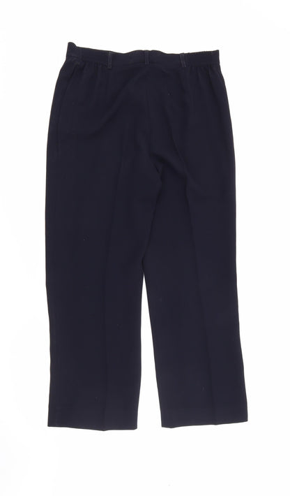 Womens UK Size 12 Punt Roma Regular Fit  Blue Trousers