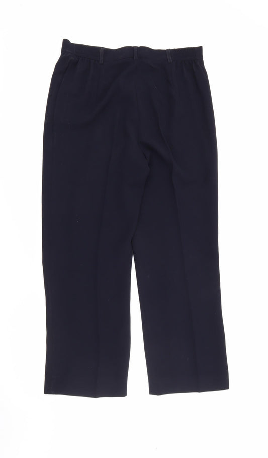 Womens UK Size 12 Punt Roma Regular Fit  Blue Trousers