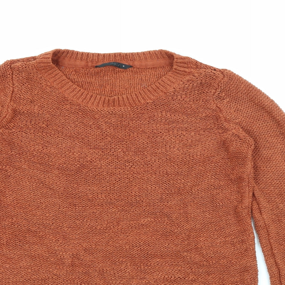Womens UK Size S Only Brown Pullover Jumper