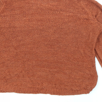 Womens UK Size S Only Brown Pullover Jumper