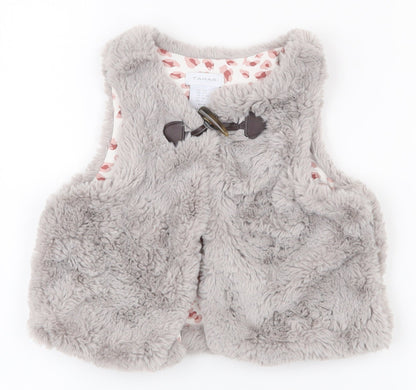 Tahari Girls Grey   Gilet Waistcoat Size 2-3 Years  Button