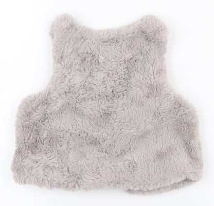 Tahari Girls Grey   Gilet Waistcoat Size 2-3 Years  Button