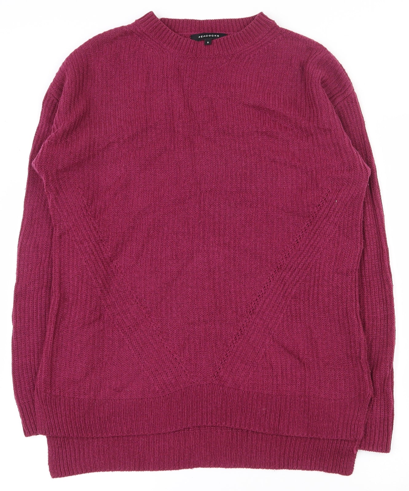 Womens UK Size S Peacocks Purple Pullover Jumper
