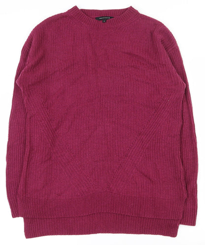 Womens UK Size S Peacocks Purple Pullover Jumper