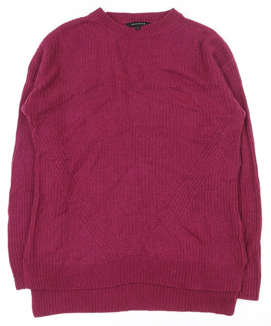 Womens UK Size S Peacocks Purple Pullover Jumper