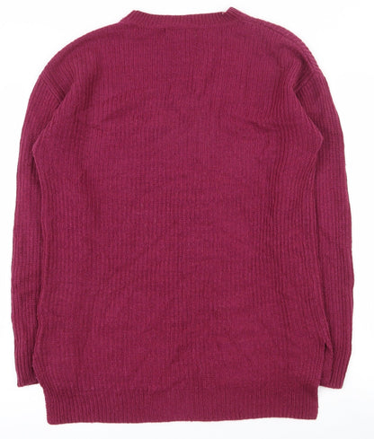 Womens UK Size S Peacocks Purple Pullover Jumper