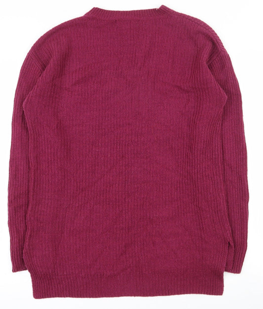 Womens UK Size S Peacocks Purple Pullover Jumper
