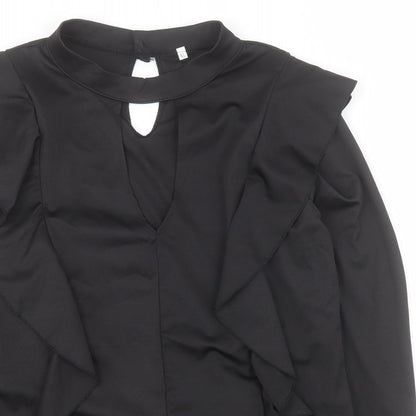 SheIn Womens Black  Cotton Basic Blouse Size XL Halter