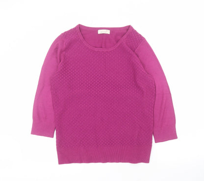 Womens UK Size 12 Marks and Spencer Purple Pullover Jumper