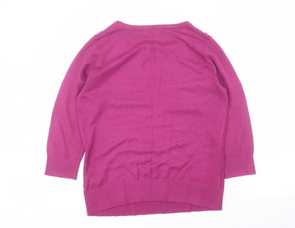 Womens UK Size 12 Marks and Spencer Purple Pullover Jumper