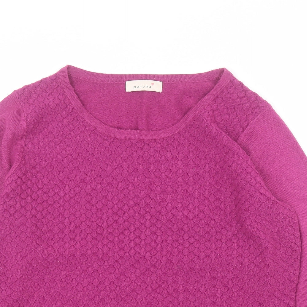 Womens UK Size 12 Marks and Spencer Purple Pullover Jumper
