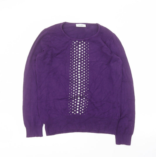 Womens UK Size 12 Wallis Purple Pullover Jumper