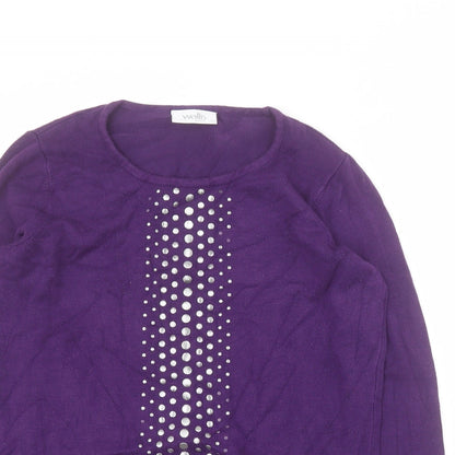 Womens UK Size 12 Wallis Purple Pullover Jumper