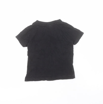 Larkwood Baby Black  100% Cotton Pullover T-Shirt Size 6-9 Months Crew Neck Pullover - 6-12 months