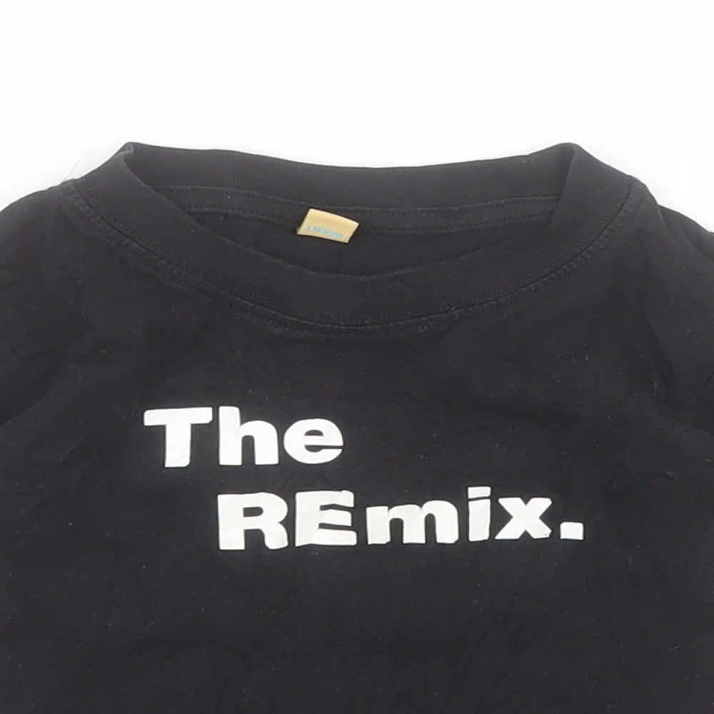 Larkwood Baby Black  100% Cotton Pullover T-Shirt Size 6-9 Months Crew Neck Pullover - 6-12 months