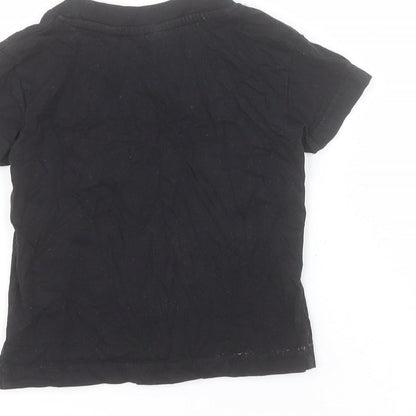 Larkwood Baby Black  100% Cotton Pullover T-Shirt Size 6-9 Months Crew Neck Pullover - 6-12 months