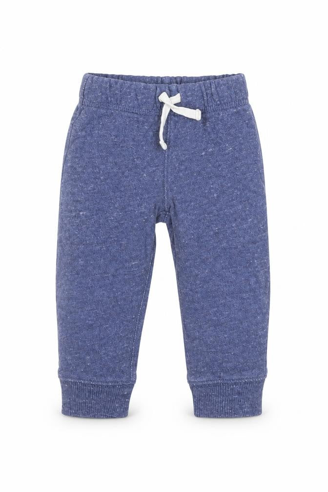 Front view of Carters Baby Blue 100% Cotton Jogger Trousers, size 12, Months Pullover