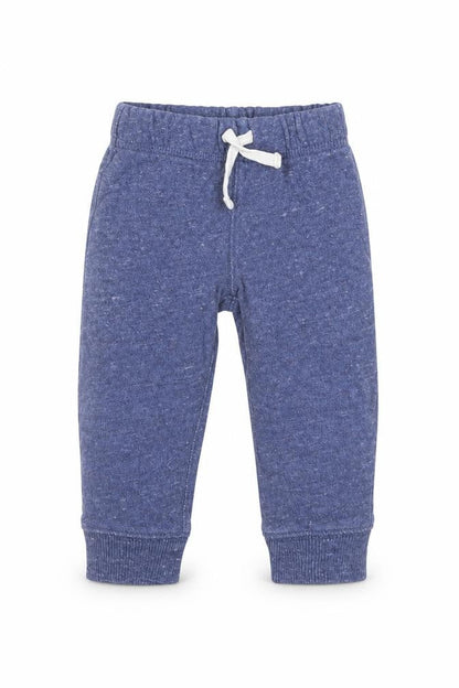 Front view of Carters Baby Blue 100% Cotton Jogger Trousers, size 12, Months Pullover