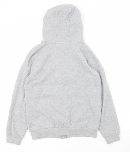 Primark Boys Grey  Cotton Full Zip Hoodie Size 10-11 Years  Zip