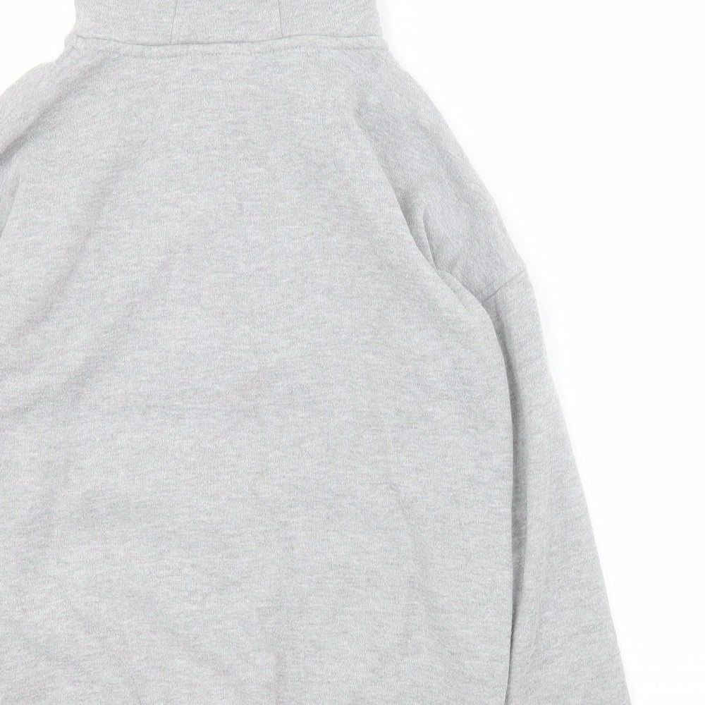 Primark Boys Grey  Cotton Full Zip Hoodie Size 10-11 Years  Zip