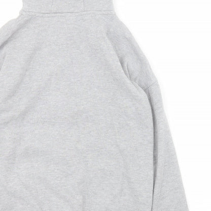 Primark Boys Grey  Cotton Full Zip Hoodie Size 10-11 Years  Zip