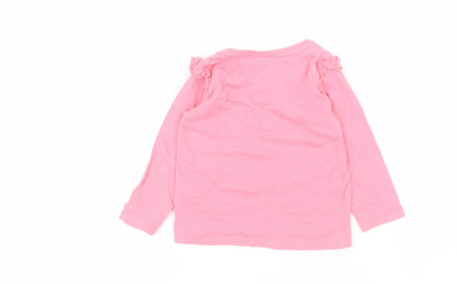 Primark Baby Pink  100% Cotton Pullover T-Shirt Size 9-12 Months Round Neck Pullover