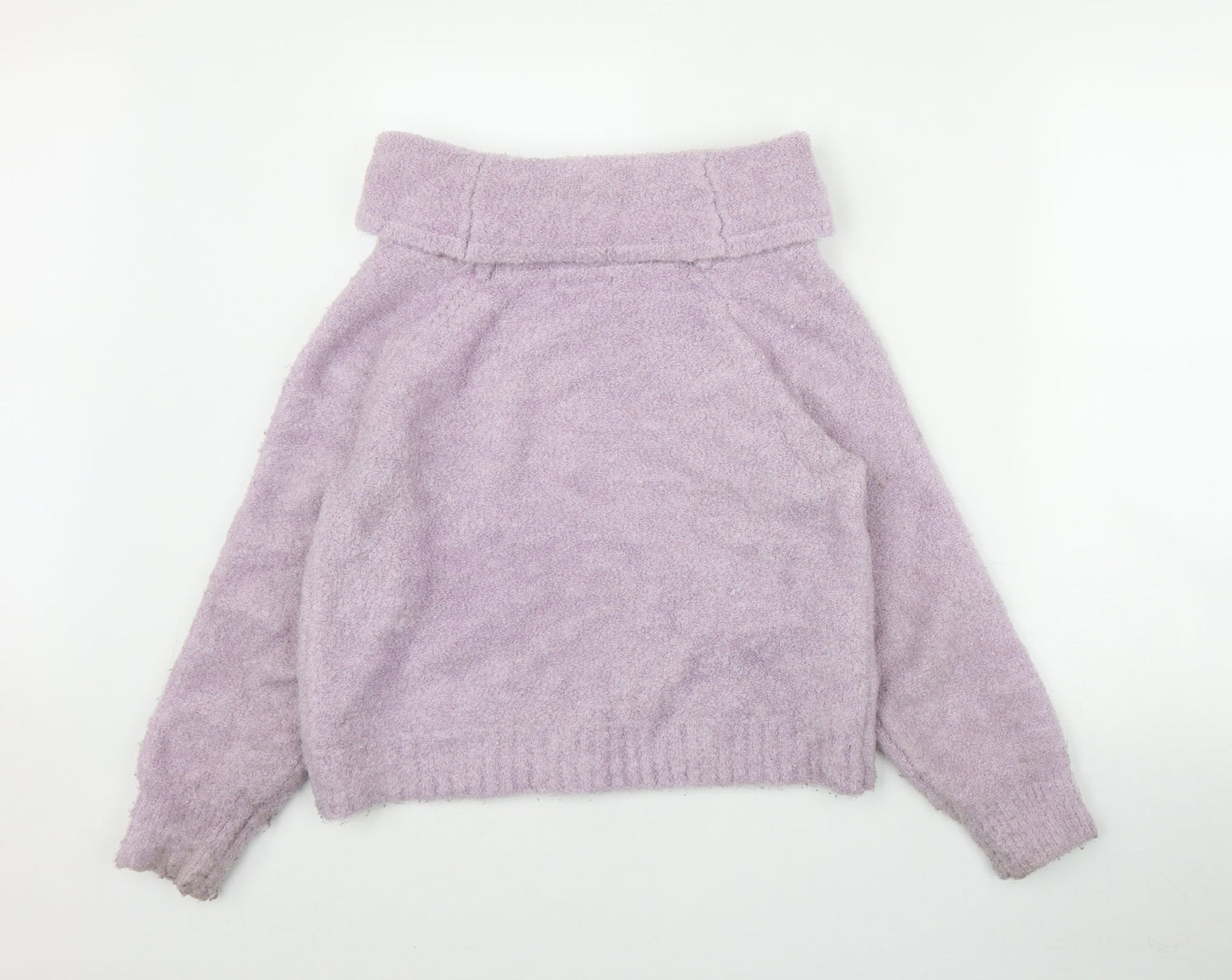 Primark Womens Purple Roll Neck  Acrylic Pullover Jumper Size 6