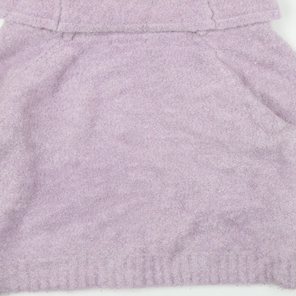 Primark Womens Purple Roll Neck  Acrylic Pullover Jumper Size 6