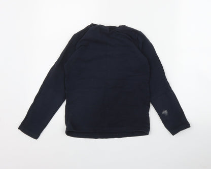Atabay Boys Blue  Cotton Pullover Sweatshirt Size 7-8 Years  Pullover - Football