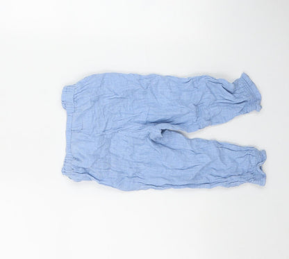 H&M Girls Blue  Cotton Jogger Trousers Size 2 Years  Regular Pullover