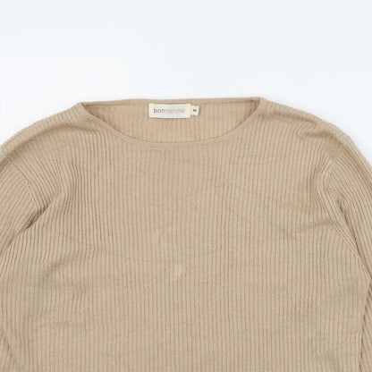 Womens UK Size M Bonmarché Beige Pullover Jumper