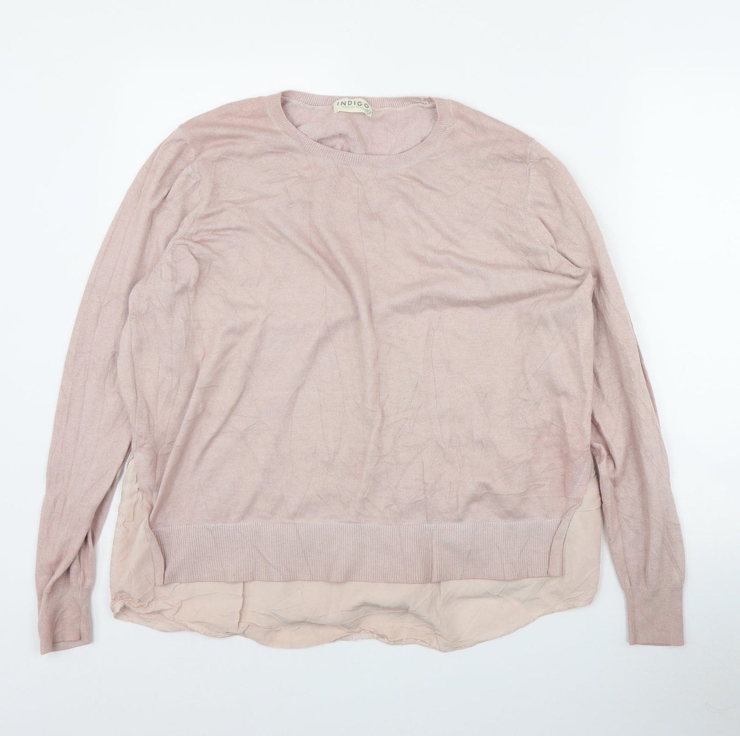 Womens UK Size 18 Indigo Pink Pullover Jumper