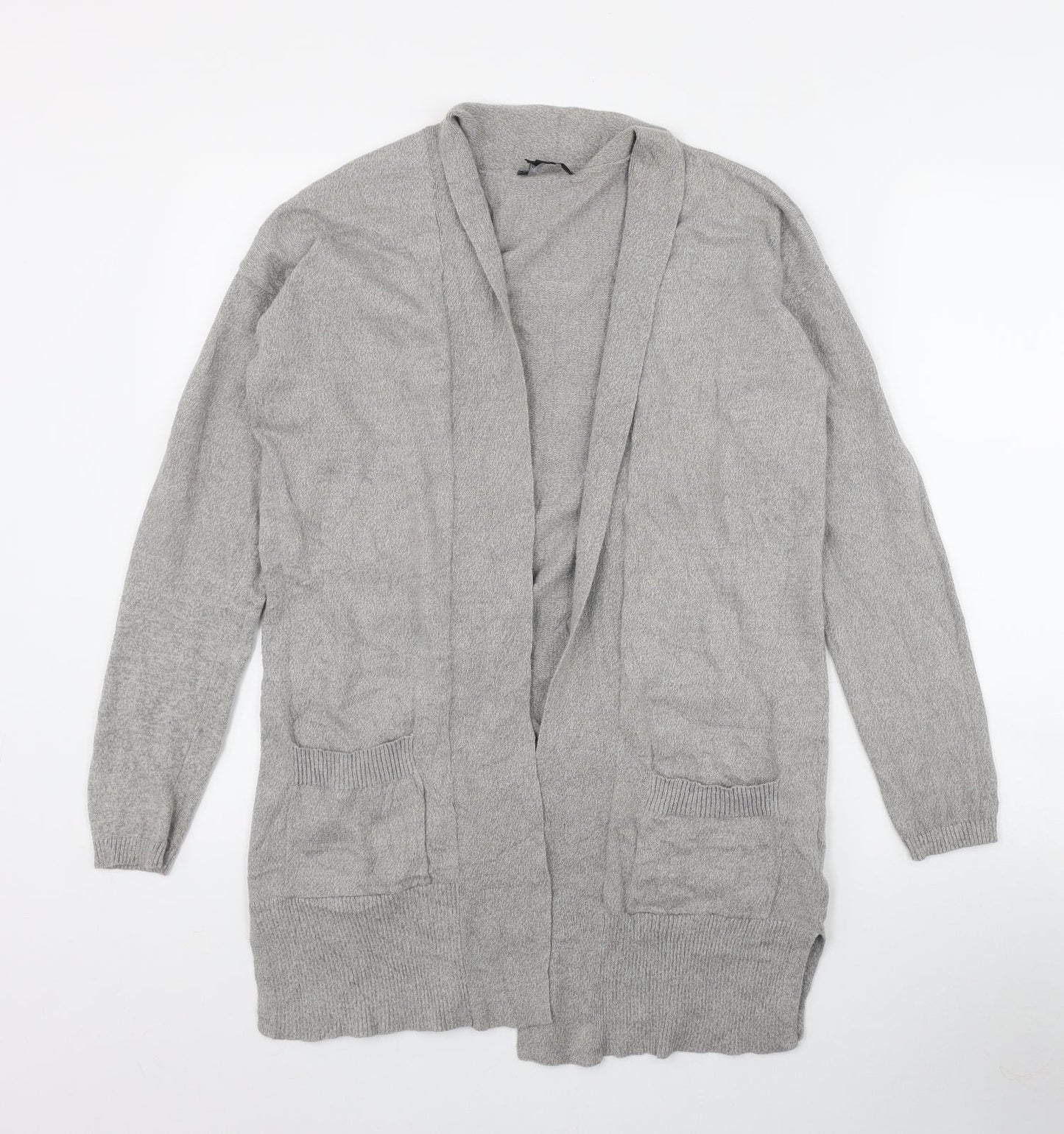 ESMARA Womens Grey V-Neck  Cotton Cardigan Jumper Size 10