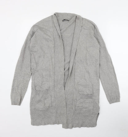 ESMARA Womens Grey V-Neck  Cotton Cardigan Jumper Size 10