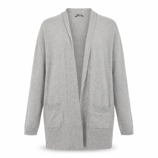 ESMARA Womens Grey V-Neck  Cotton Cardigan Jumper Size 10