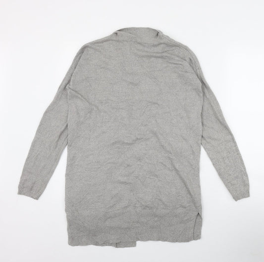 ESMARA Womens Grey V-Neck  Cotton Cardigan Jumper Size 10
