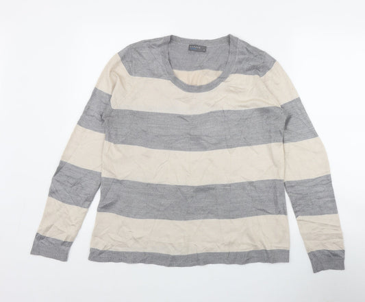 Womens UK Size 14 Papaya Grey Pullover Jumper