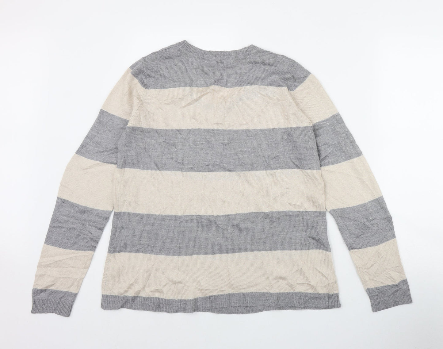 Womens UK Size 14 Papaya Grey Pullover Jumper
