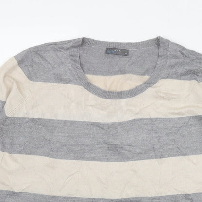 Womens UK Size 14 Papaya Grey Pullover Jumper