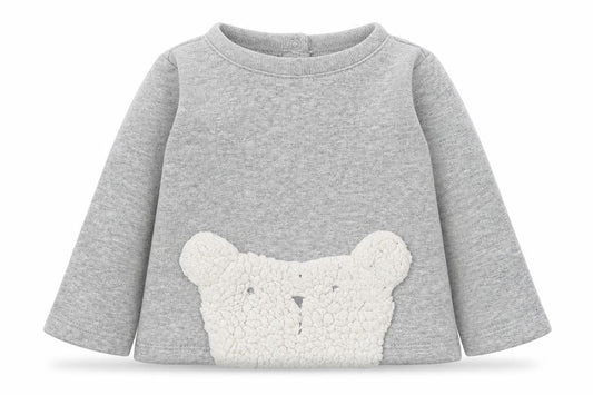 Gap Baby Grey  Cotton Pullover Jumper Size 6-9 Months  Button - Polar Bear