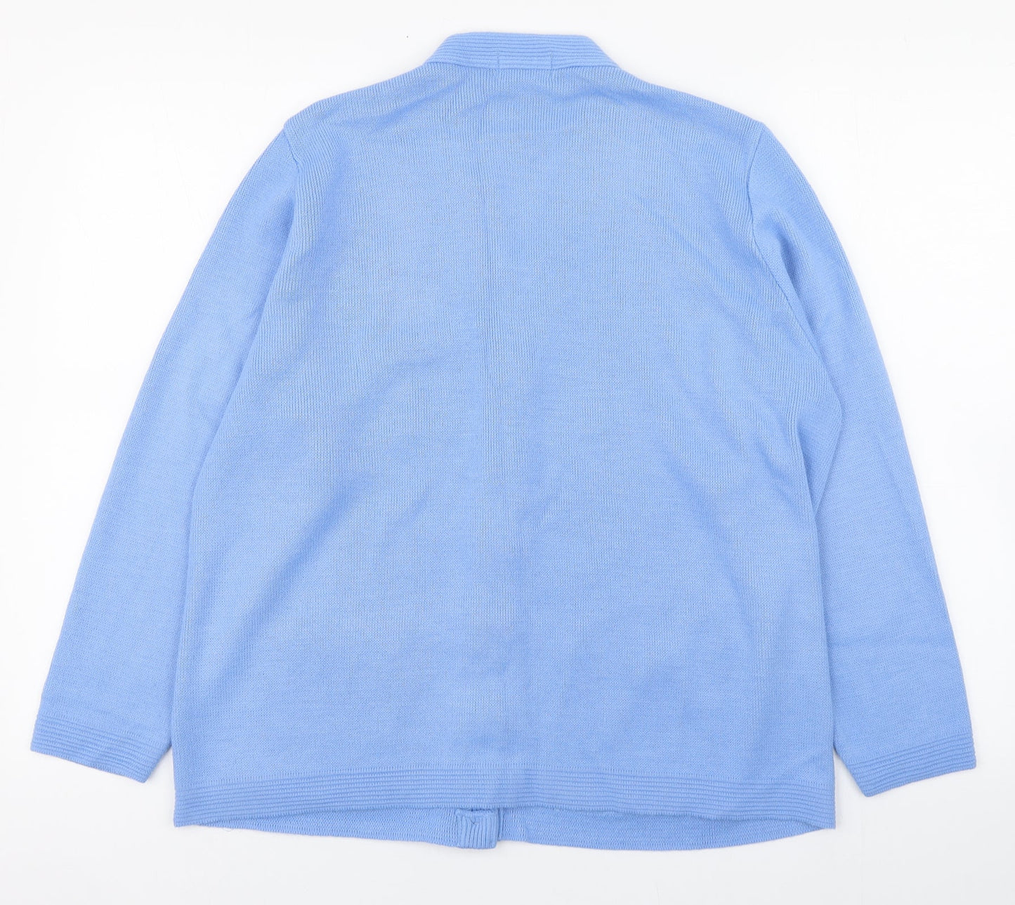 Womens UK Size L Care Blue Cardigan Jumper