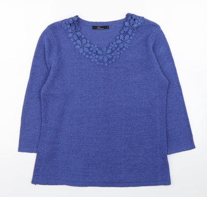 Womens UK Size S Bm collection Blue Pullover Jumper