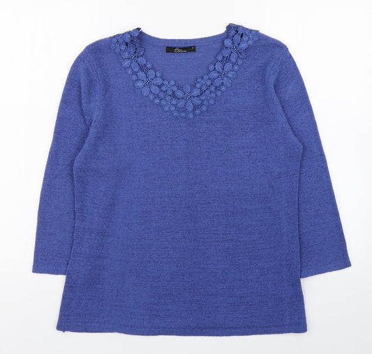 Womens UK Size S Bm collection Blue Pullover Jumper