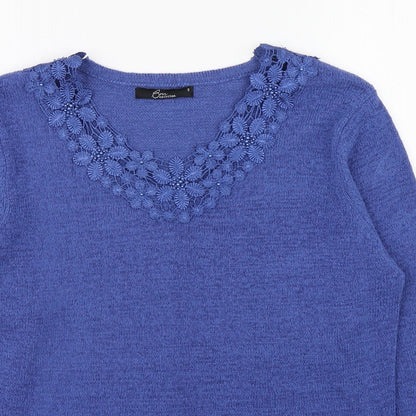 Womens UK Size S Bm collection Blue Pullover Jumper