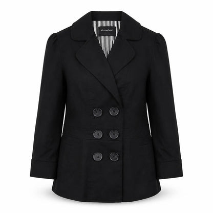 Womens UK Size 10 Primark Black Military Jacket