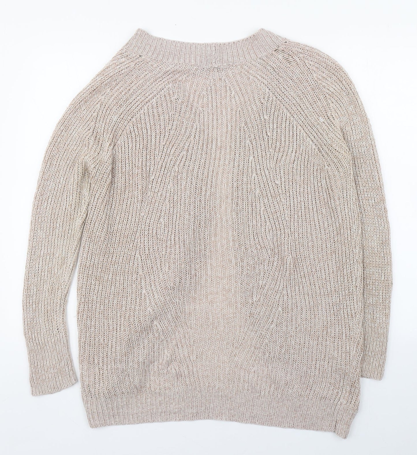 Womens UK Size S Select Beige Cardigan Jumper