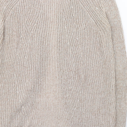 Womens UK Size S Select Beige Cardigan Jumper