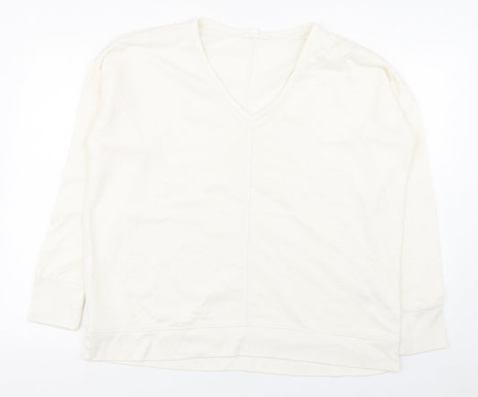 Gap Mens Ivory V-Neck  Cotton Pullover Jumper Size M