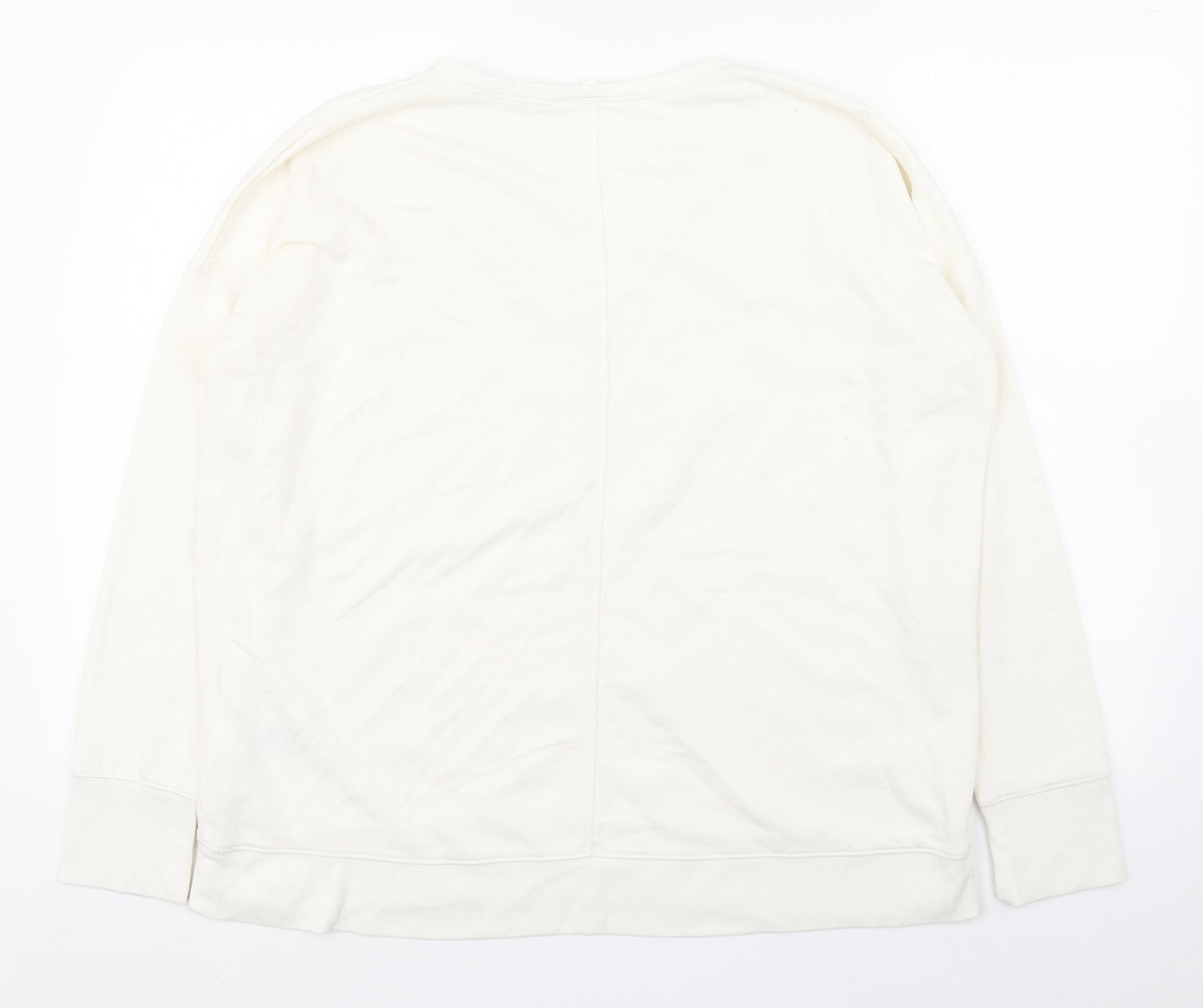 Gap Mens Ivory V-Neck  Cotton Pullover Jumper Size M